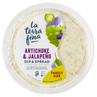 La Terra Fina Dip & Spread, Artichoke & Jalapeno, Family Size, 16 Ounce